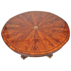 Flame Mahogany Extending Circular Dining Table 5