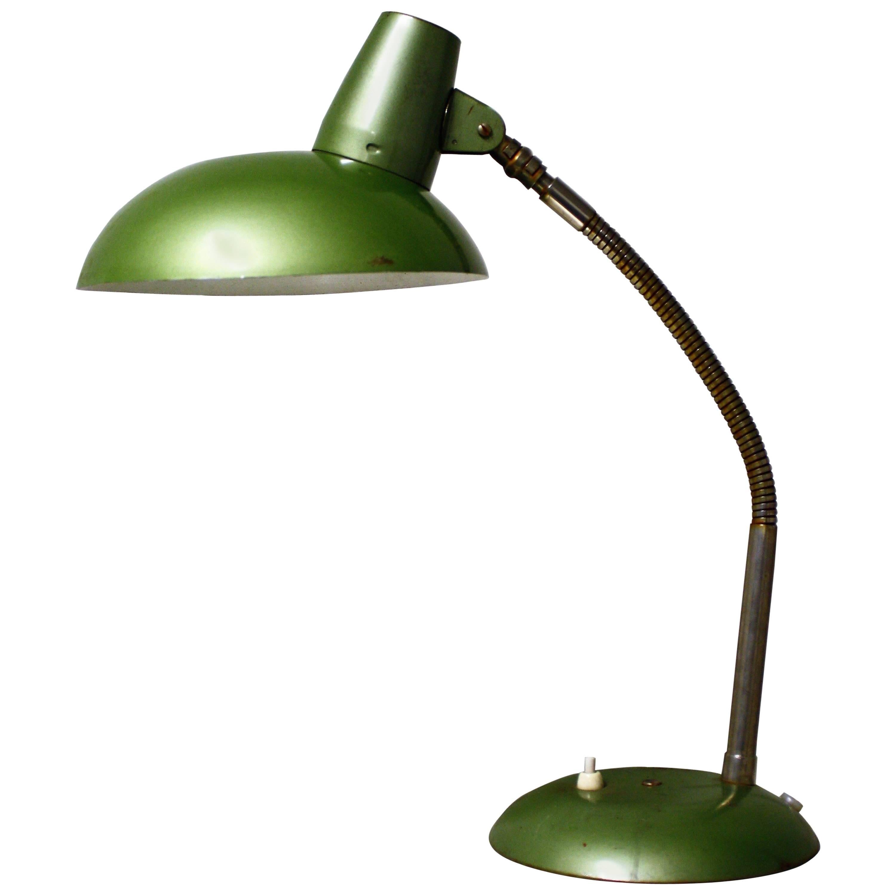 Green Bauhaus Desk Lamp, 1930s