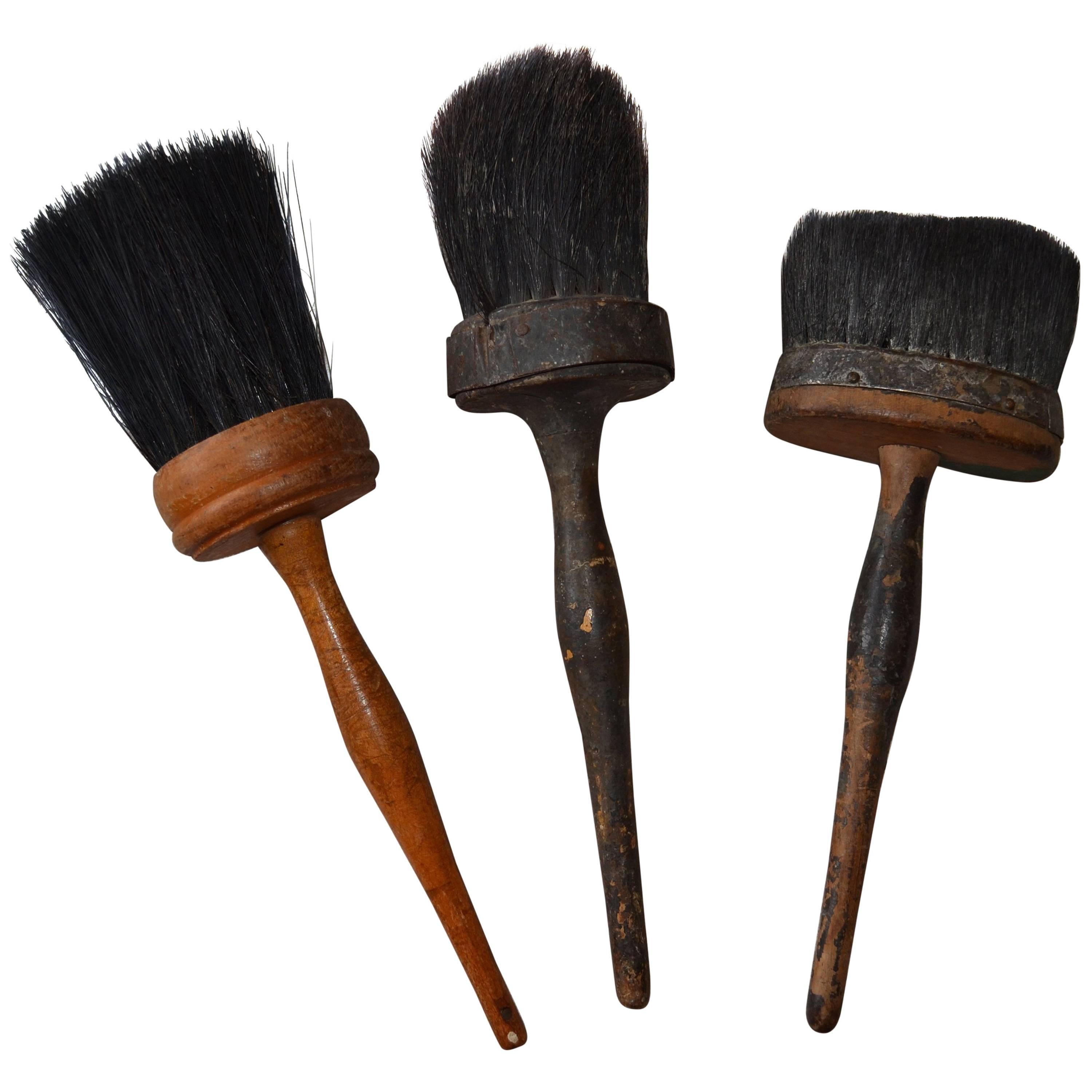 Trio of Largish Vintage Brushes For Sale