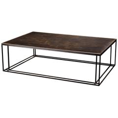 Brass Binate Art Deco Minimal Metal Coffee Table in Steel and Brass 9