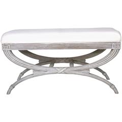 Swedish Gustavian Bench Hand-Carved Details 
X
 Ribbon, 19th Century