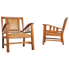 Francis Jourdain French Art Deco Modernist Pair of Armchairs, circa 1920