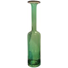 Retro Glass Bottle Vase Attributed to Kastrup Holmegaard