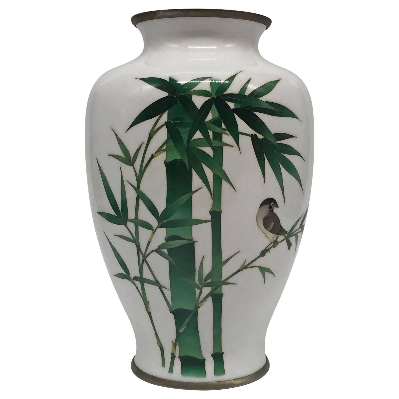 Ando Jubei Japanese Cloisonné Vase, Signed For Sale