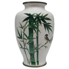 Ando Jubei Japanese Cloisonné Vase, Signed