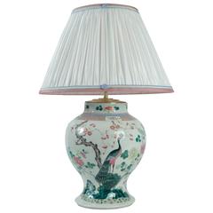 Antique Late 19th Century Chinese Covered Jar Lamp, circa 1880