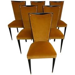 1950s Unusual Set of Six Chairs
