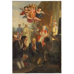 19th Century Italian Painting "at the Court of the Sultan"