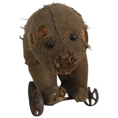 Early 1900s Steiff German Pull Ride Along Bear