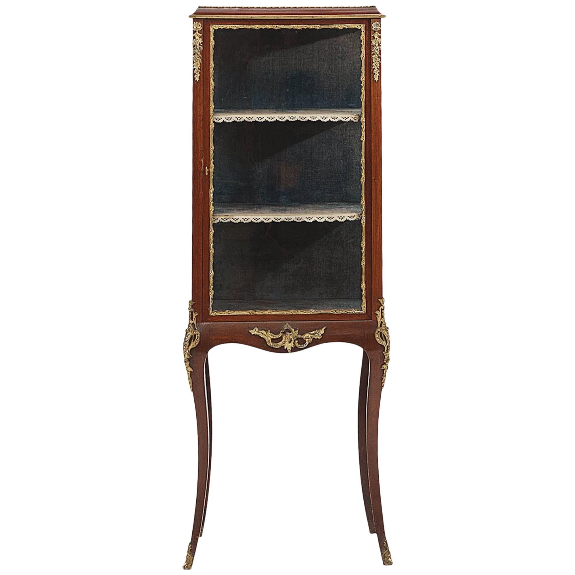 19th Century Regency Mahogany Vitrine Cabinet For Sale