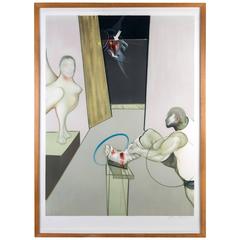 Vintage Francis Bacon, Oedipus and the Sphinx, Signed Lithograph in Colors