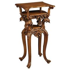 20th Century French Side Table in Carved Wood