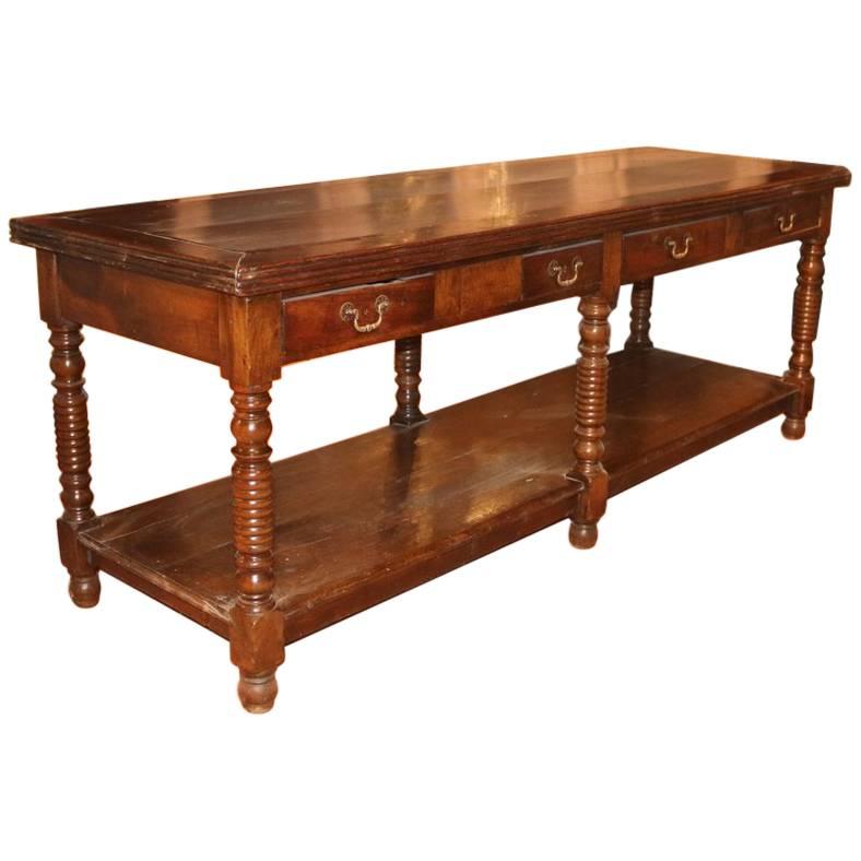 French Walnut Serving Table