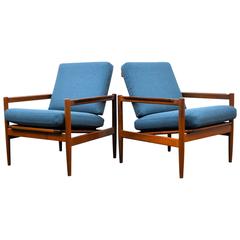 Børge Jensen & Sønner Teak Lounge Chairs, Set of Two