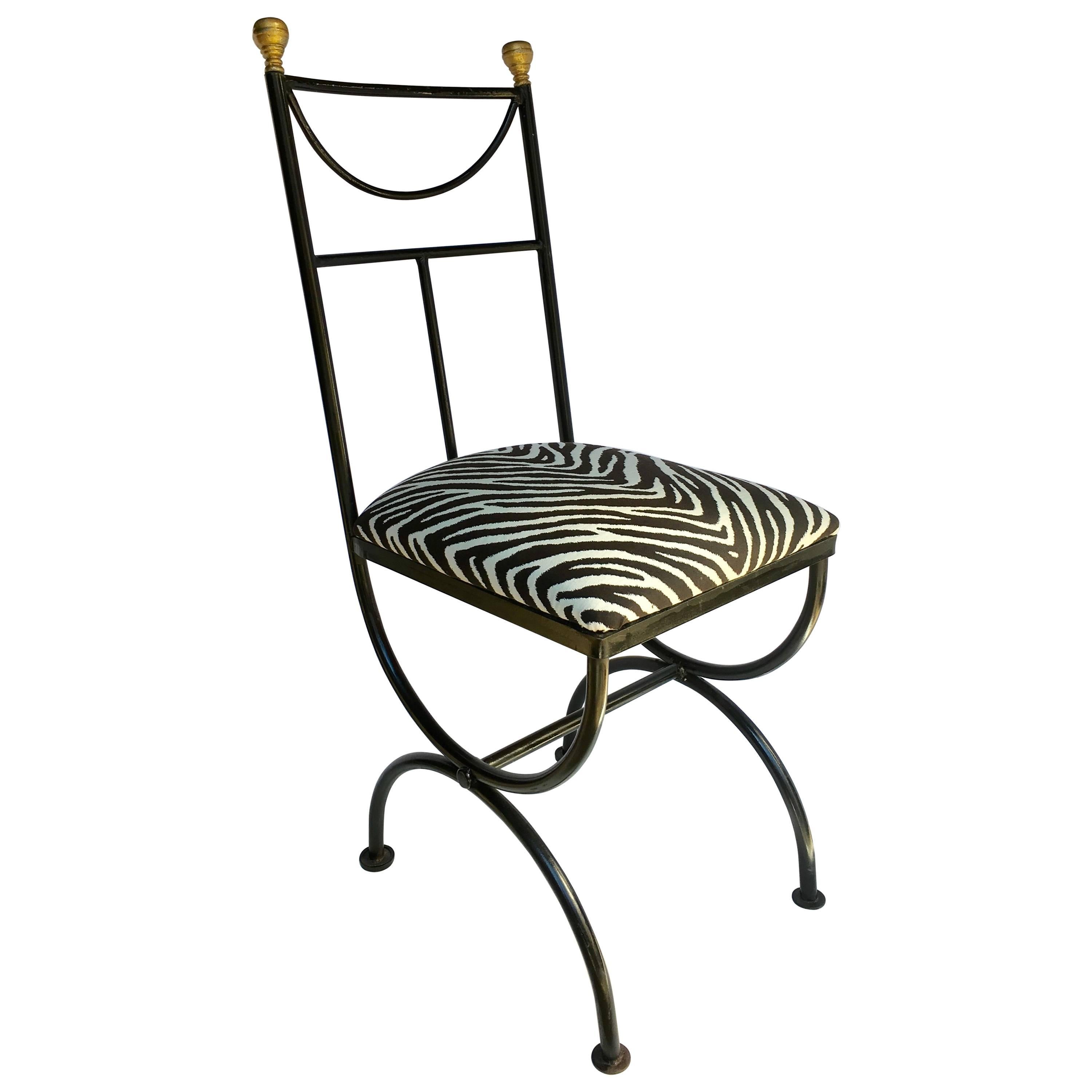 'Savonarola' Curule Style Iron Chair