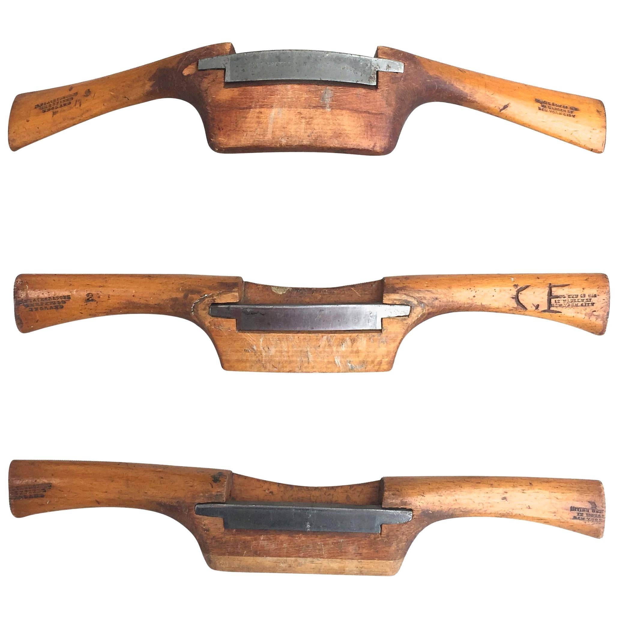 Three Antique Spokeshave Planes For Sale