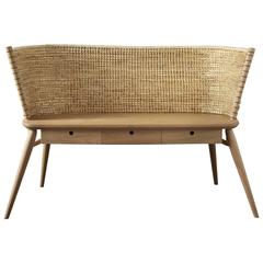 Handwoven Orkney Style Straw Brodgar Bench by Gareth Neal