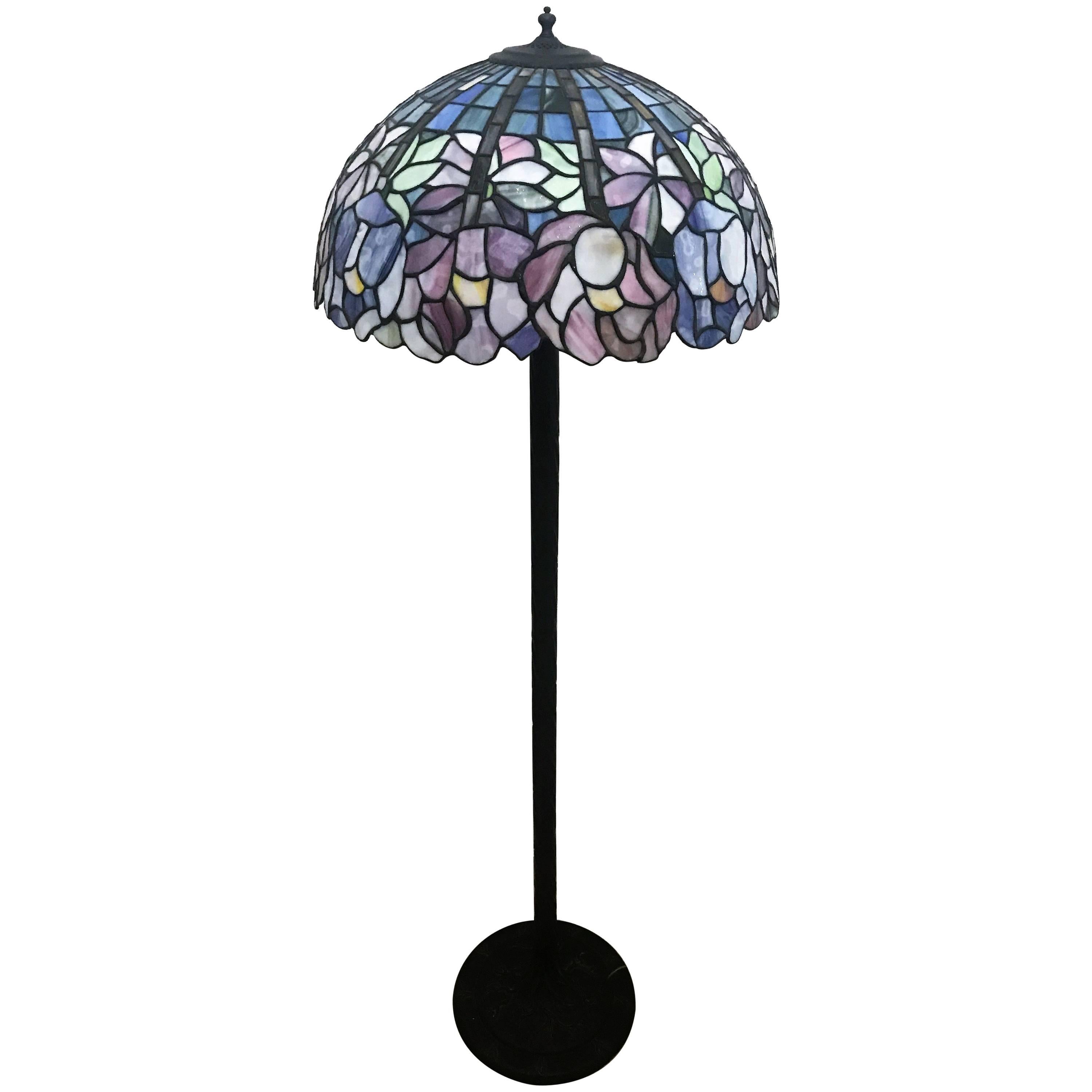 Floor Lamp Made of Murano Glass and Wrought Iron, 20th Century