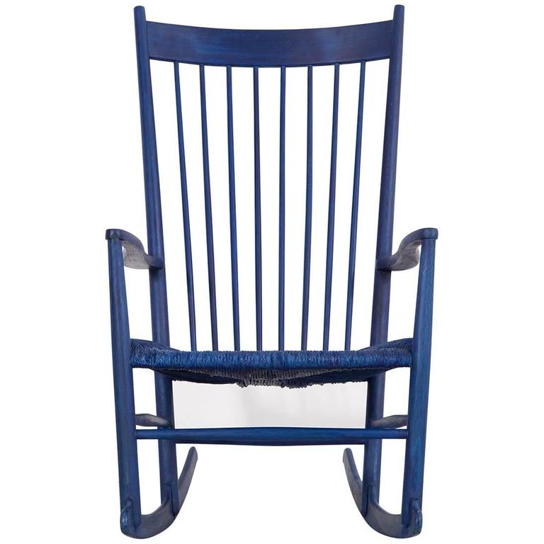 Mid-Century Modern Hans Wegner Rocking Chair For Sale