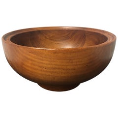 Danish Modern Solid Teak Bowl by Henning Koppel for George Jensen