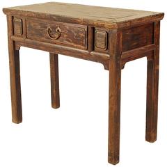Elegant 19th Century Chinese Table with Drawer 8