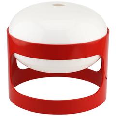 Red Plastic Space Age Table Lamp KD27, Design Joe Colombo