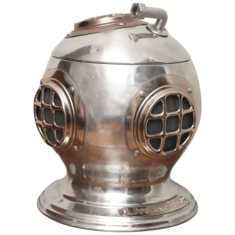 Vintage Diver's Helmet Ice Bucket at 1stDibs