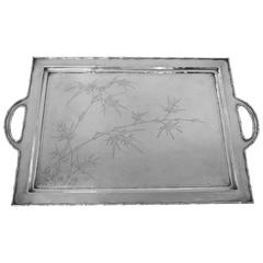 Chinese Export Sterling Silver Tray