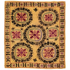 Textil Suzani Jizzak del Siglo XX, Colgante de Pared