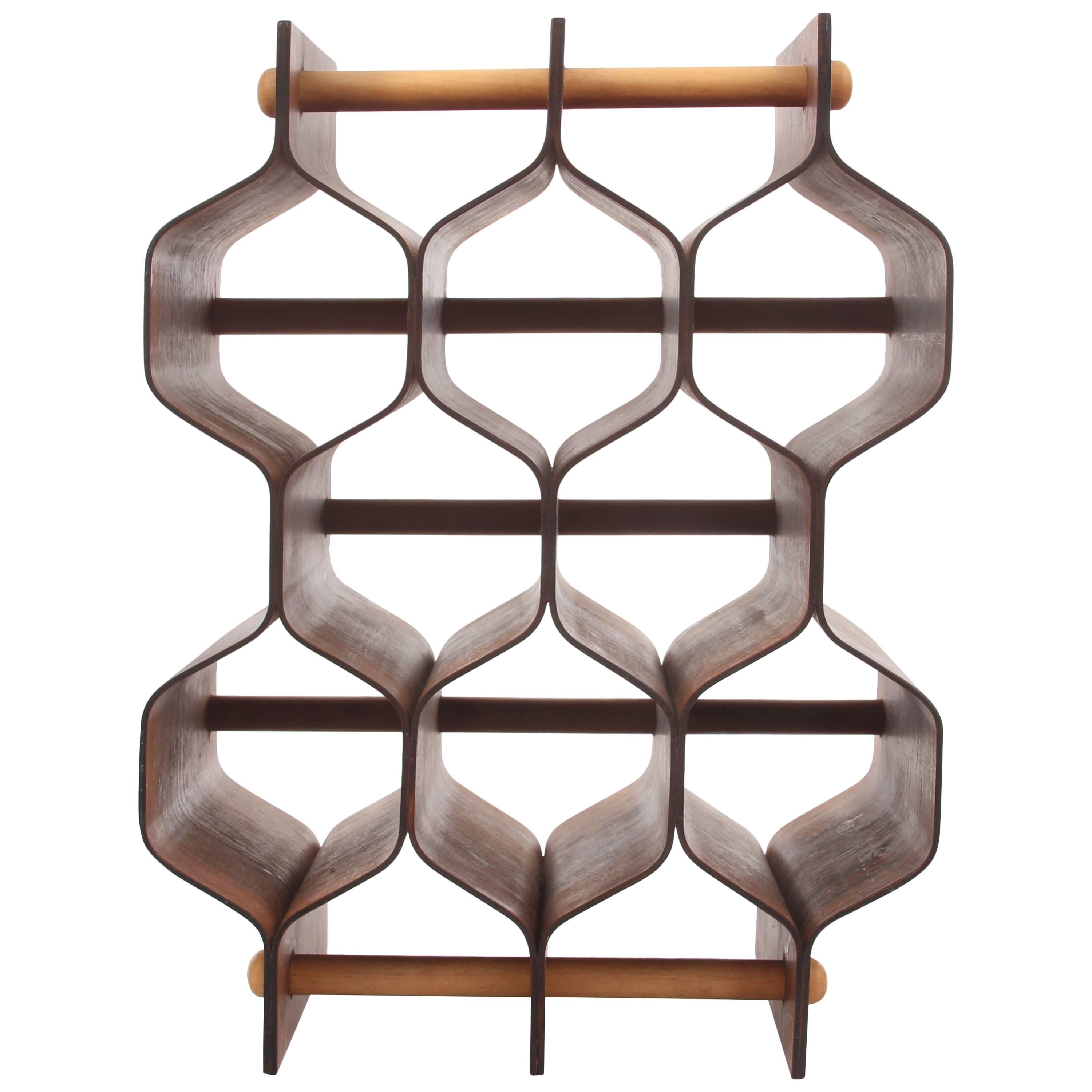 Mid-Century Modern Wine Rack by Torsten Johansson in Rio Rosewood