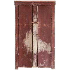 Tall Rustic Two Door Painted Cabinet