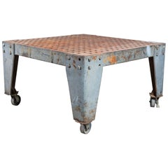 Table de soudure industrielle en fonte