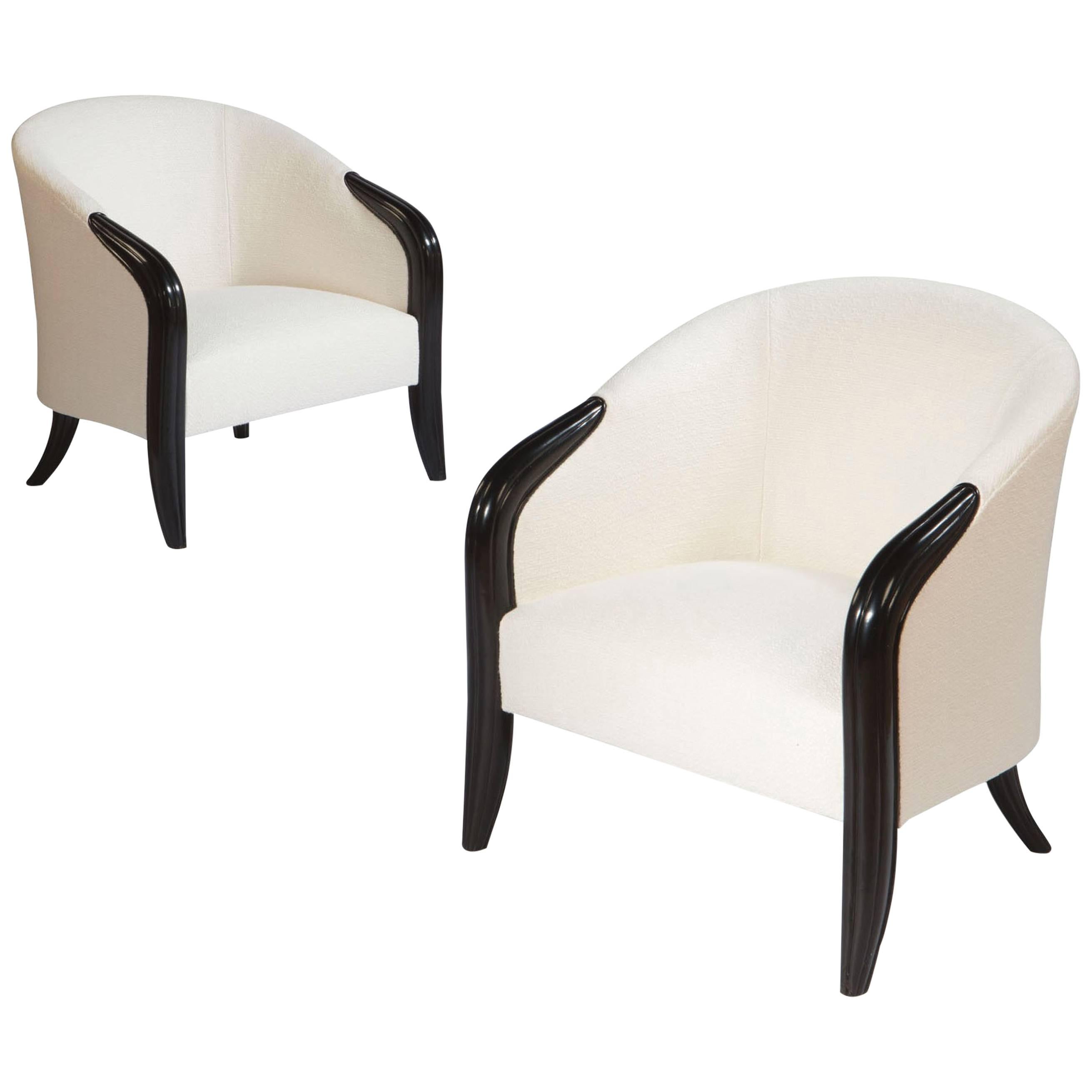 Pair of Art Deco 'Bombay' Tub Chairs For Sale