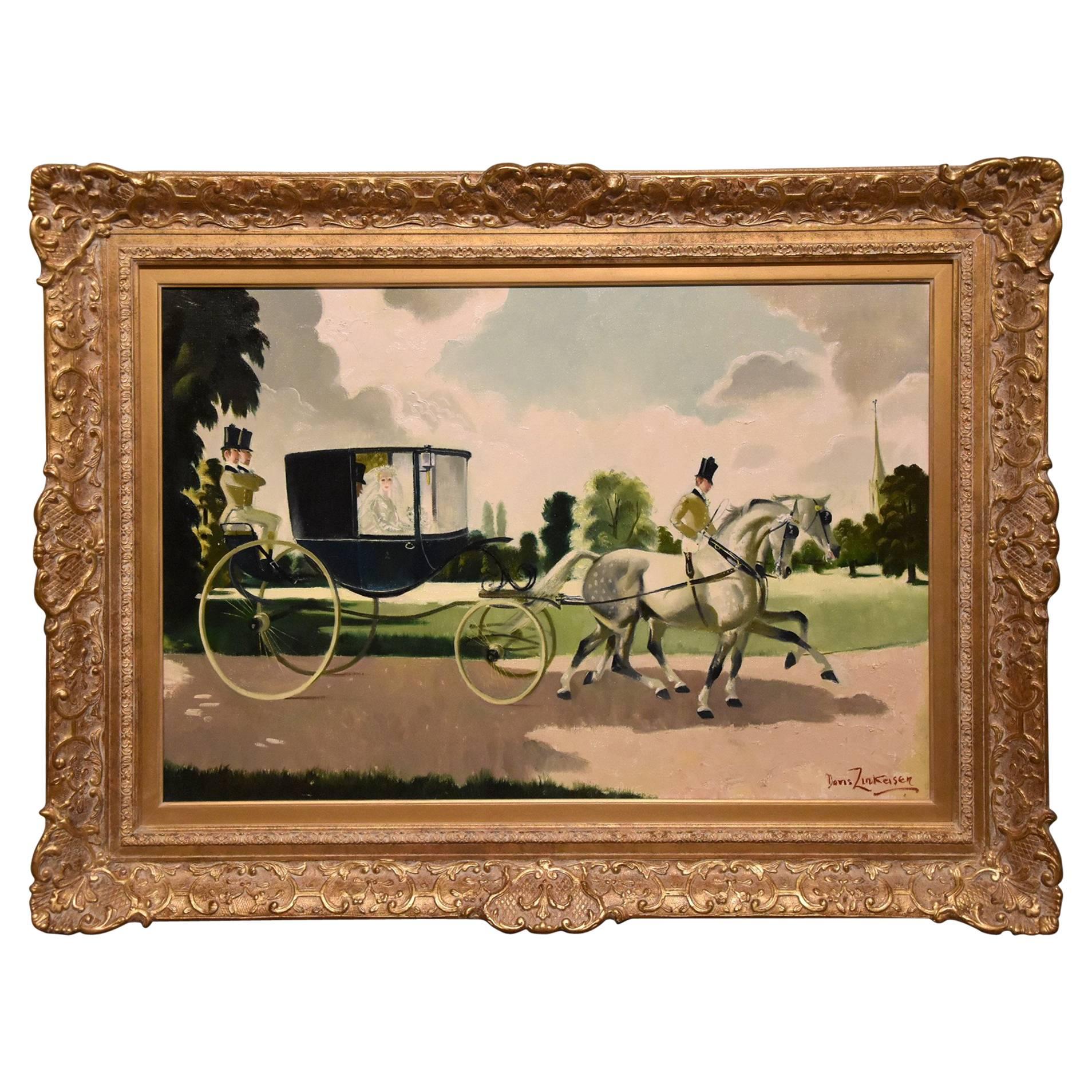 "The Wedding Carriage" by Doris Zinkeisen For Sale