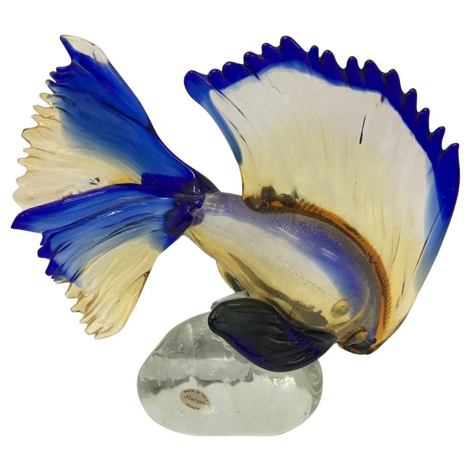 Murano Glass Sculpture of a Fish, circa 1970