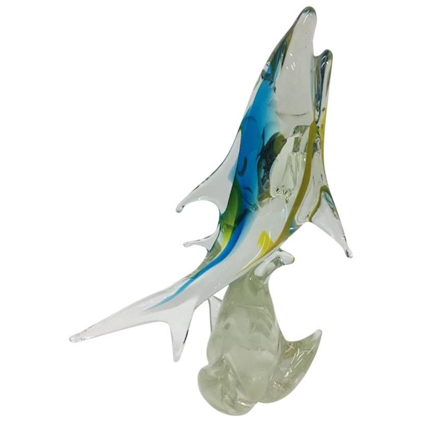 Modernist Murano Glass Sculture of a Shark, Italy circa 1970