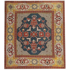 Square Rugs Handmade Carpet Vintage Rugs, Kilim Rugs Luxury Rustic Oriental Rugs