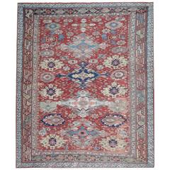 Antique Caucasian Soumak Flat-Weave Rug 10