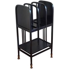 Ebonized Viennese Bentwood Magazine Stand Gustav Siegel and Otto Wagner Style 7