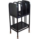 Ebonized Viennese Bentwood Magazine Stand Gustav Siegel and Otto Wagner Style