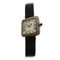 Antique Ladies Cartier Gold and Diamond Art Deco Watch