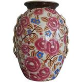 Art Deco Vase by Raymond Chevalier for Boch La Louviere Beautiful Floral Design