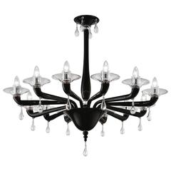 Scarlatti Venini Glass Chandelier with 12 Lights