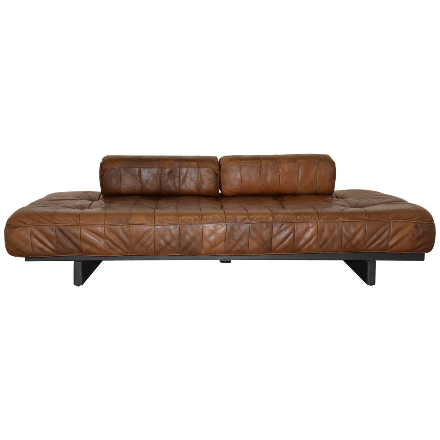 Vintage Swiss de Sede DS 80 Leather Daybed, 1960s