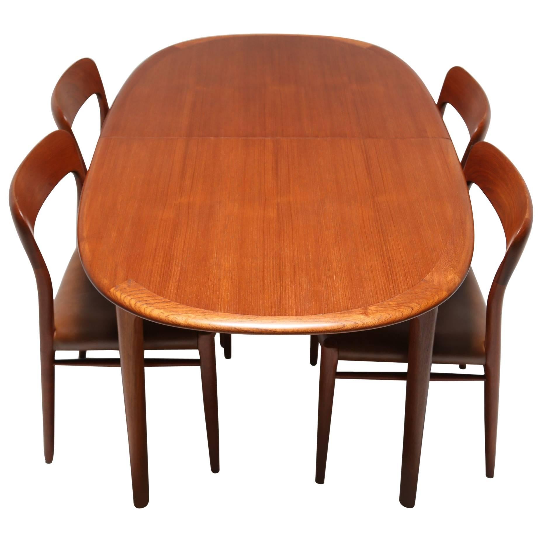 Mid Century Niels O. Møller Dining Table and Chairs