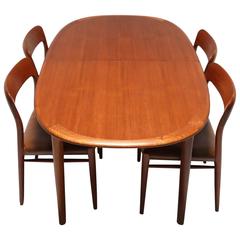 Mid Century Niels O. Møller Dining Table and Chairs