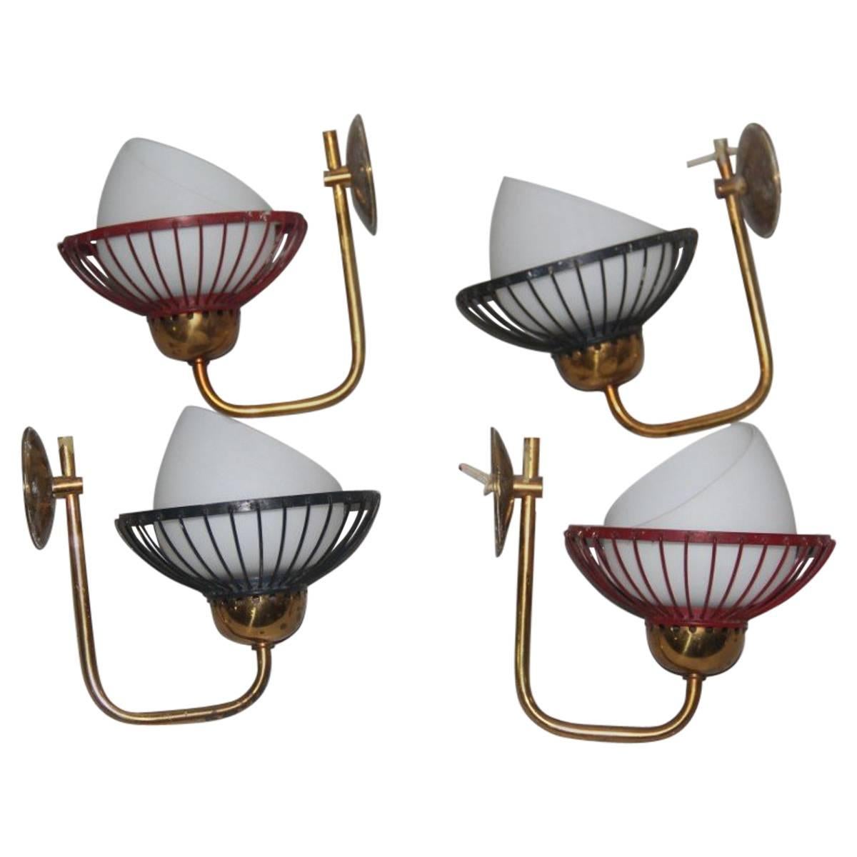 Sconces Italian Mid-Century Design, 1950s Minimal For Sale