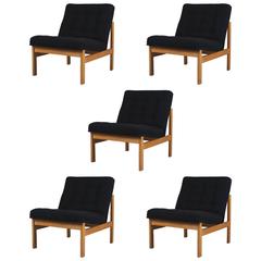 Five Lounge Chairs by Ole Gjerlov-Knudsen & Torben Lind for France & Son, 1960