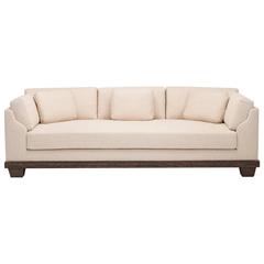 Philippo Sofa by Francis Sultana, Palm Wood, Patinated Bronze, Upholstery