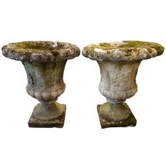 Antique Late 19th Century French Pair of Sandstone Jardinieres